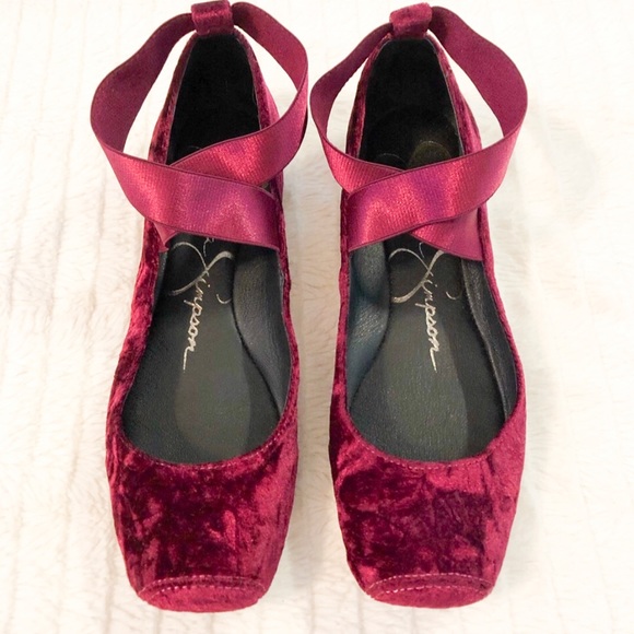 Jessica Simpson Shoes - Burgundy Velvet Jessica Simpson Ballet Flats